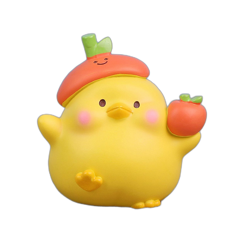 Factory wholesale Q version cartoon doll cute chicken party car home decoration ornaments office desktop decorations decorations