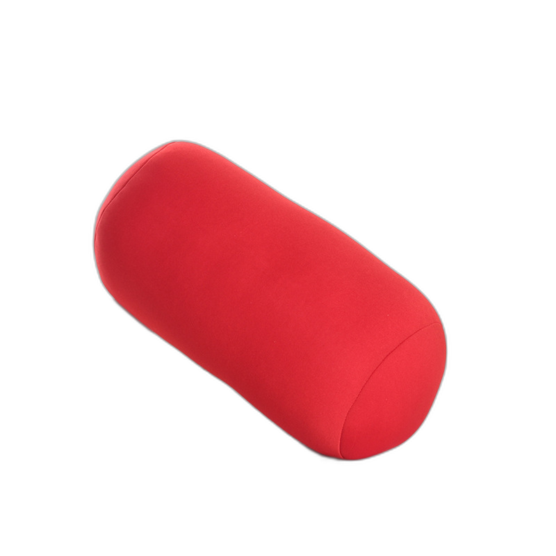 Spot foam particle pillow pure color cylindrical office nap multi-functional neck and waist protection protection