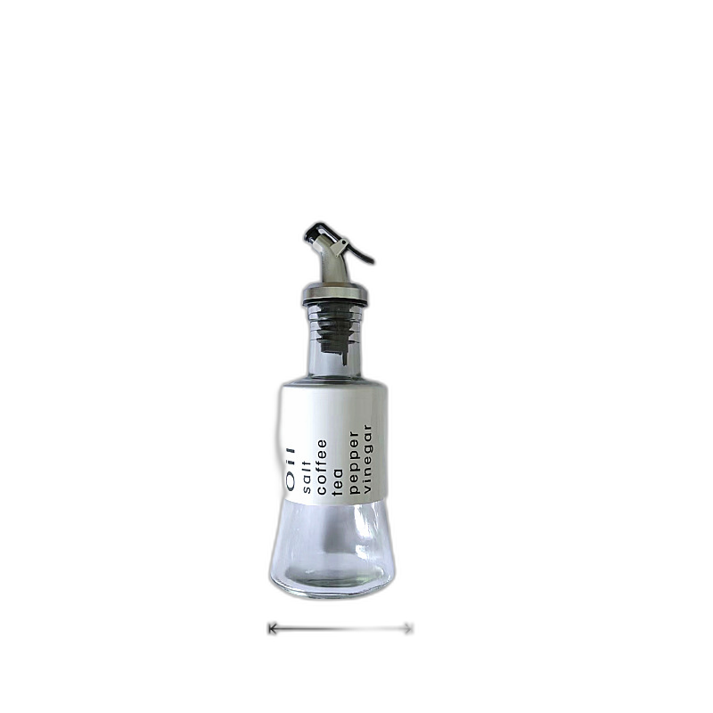 Wholesale kitchen supplies glass seasoning bottle sealed oil soy sauce vinegar pot set press type type
