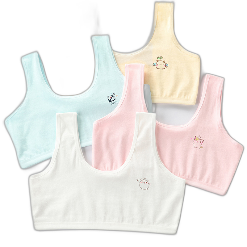 Development period underwear female student girl cotton vest young junior high school 8-9-12 years old tube top top