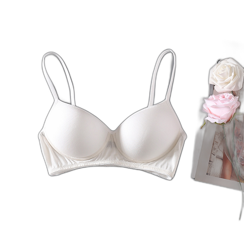 100% silk comfortable sexy women's thin section large size no steel ring bra sports underwear Japanese counter genuine genuine
