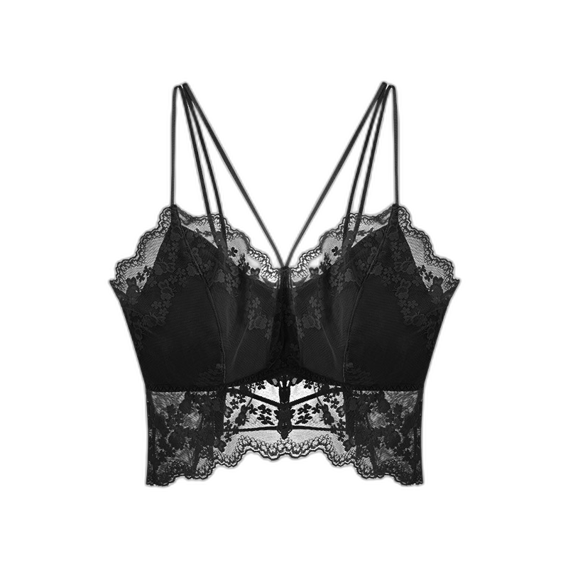 2022 new lace latex beauty back suspenders chest pad base wrap all-in-one underwear feminine tube top bra bra