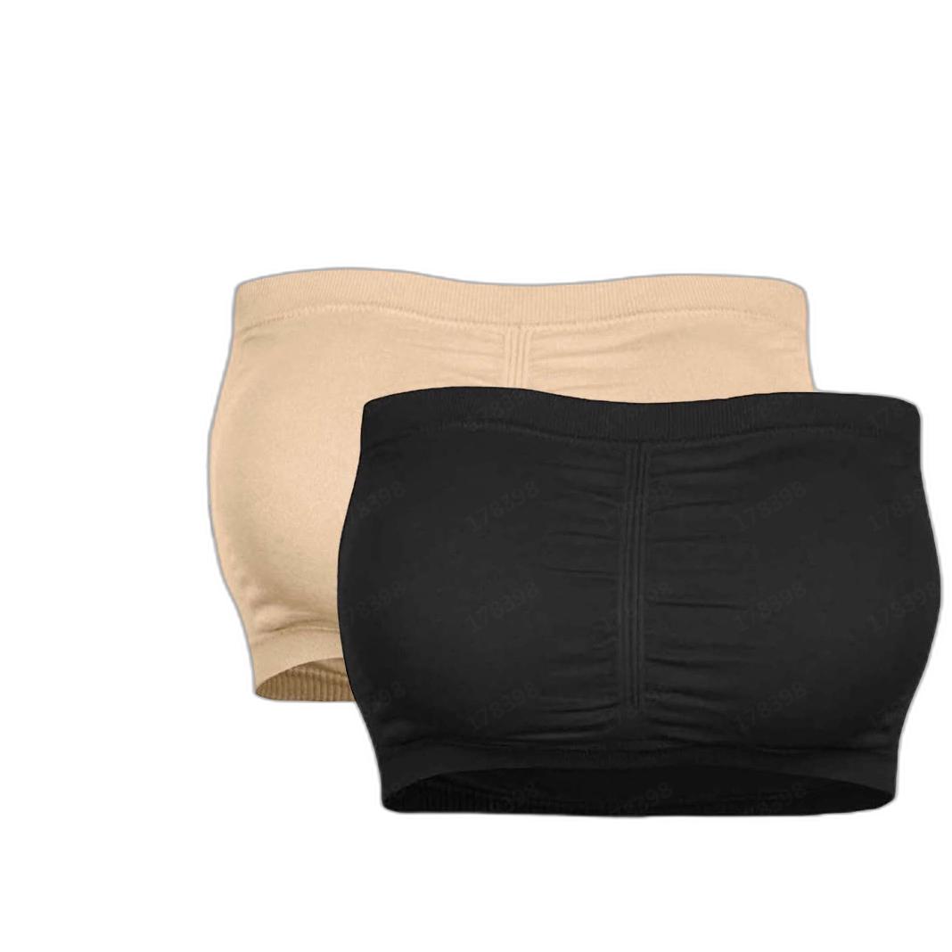 Cross-border foreign trade 3-piece combination double-layer plus size strapless underwear women's chest-wrapped without rims rims