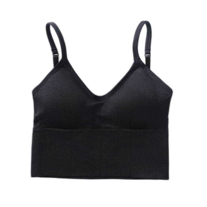 Kaka U-shaped beautiful back small sling net red hot style belly-receiving vest female summer inner wear bottoming outer underwear with chest pads pads