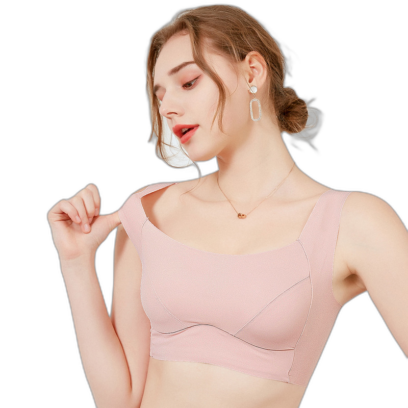 New mulberry silk seamless bra for women summer thin rim-free adjustable sports nude bra