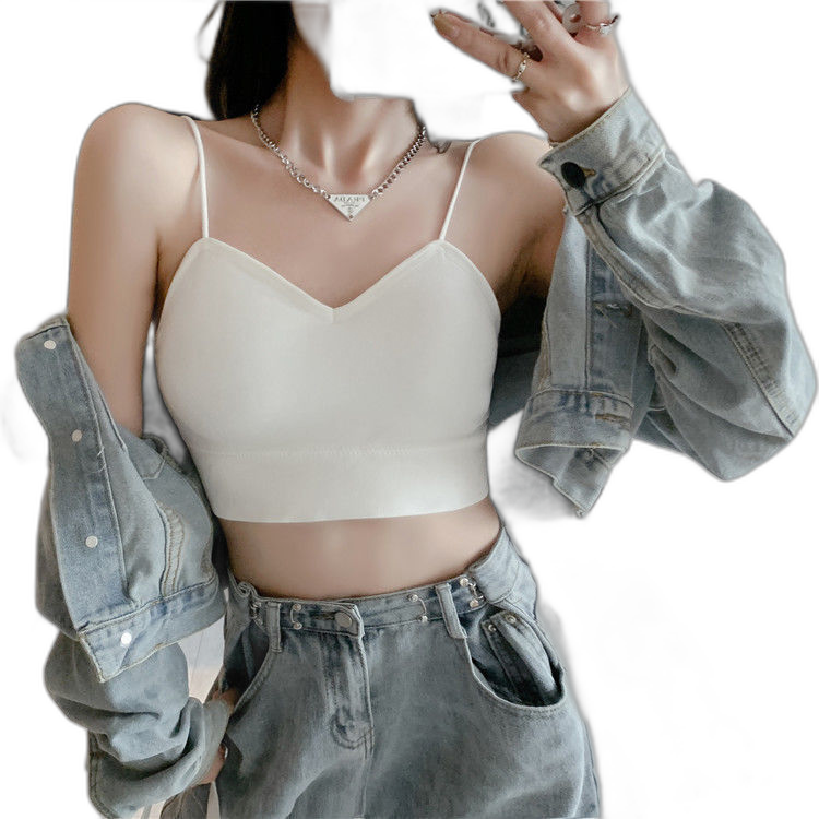 New seamless suspenders beautiful back tube top sports underwear women's sexy wrap chest bottoming vest inside and outside wear wear