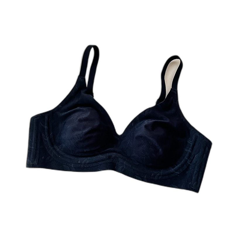 Rising Sun Creative Love Thin Mold Cup Seamless Underwear Women's Comfortable Big Breast Showing Small Soft Support Wire-Free Breathable Bra Bra