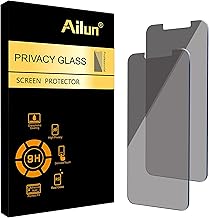 Ailun Privacy Screen Protector for iPhone 16e / iPhone 14 / iPhone 13 / iPhone 13 Pro [6.1 Inch] 2 Pack Anti Spy Private Tempered Glass Anti-Scratch Case Friendly [Not for iPhone 16 6.1 Inch]
