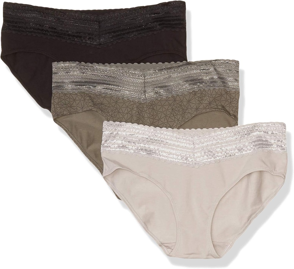 womens Blissful Benefits No Muffin 3 Pack Hipster Panties