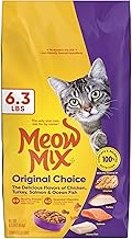 休闲食品 meow mix original choice dry cat food 6 3 pound bag