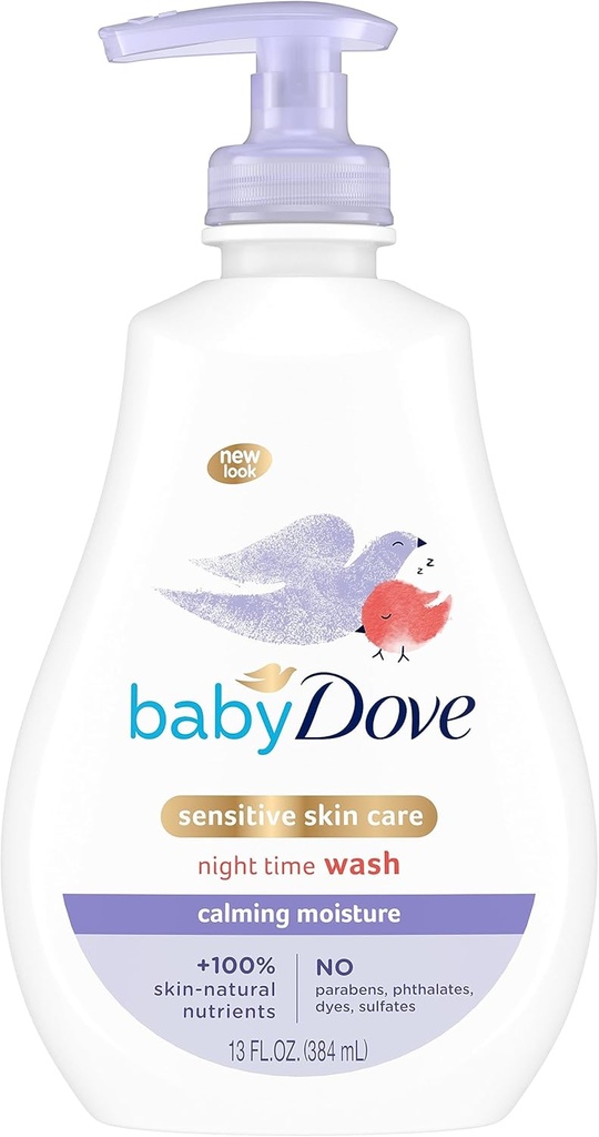 maternal and baby products baby dove sensitive skin care baby wash calming moisture for a calming baby bath wash hypoallergenic and tear-free washes away bacteria 13 oz