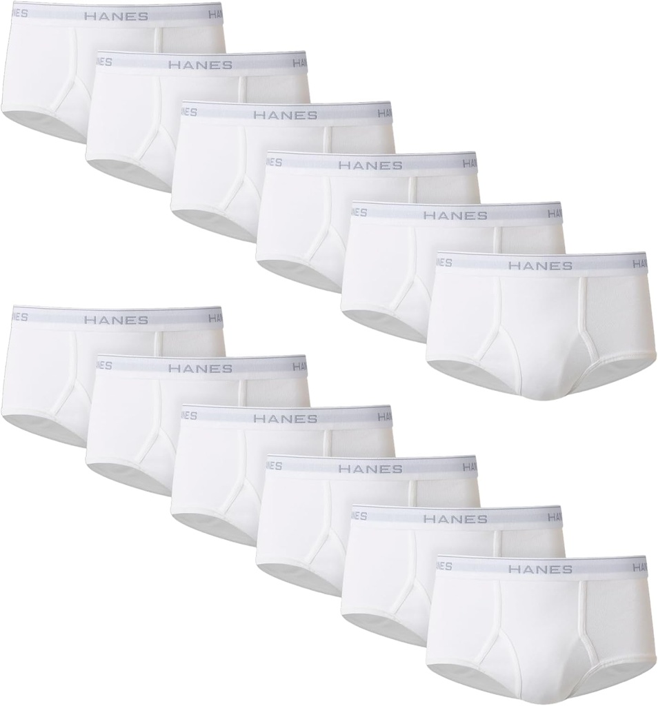 men s underwear brief pack full rise cotton briefs moisture-wicking underwear white multi-pack