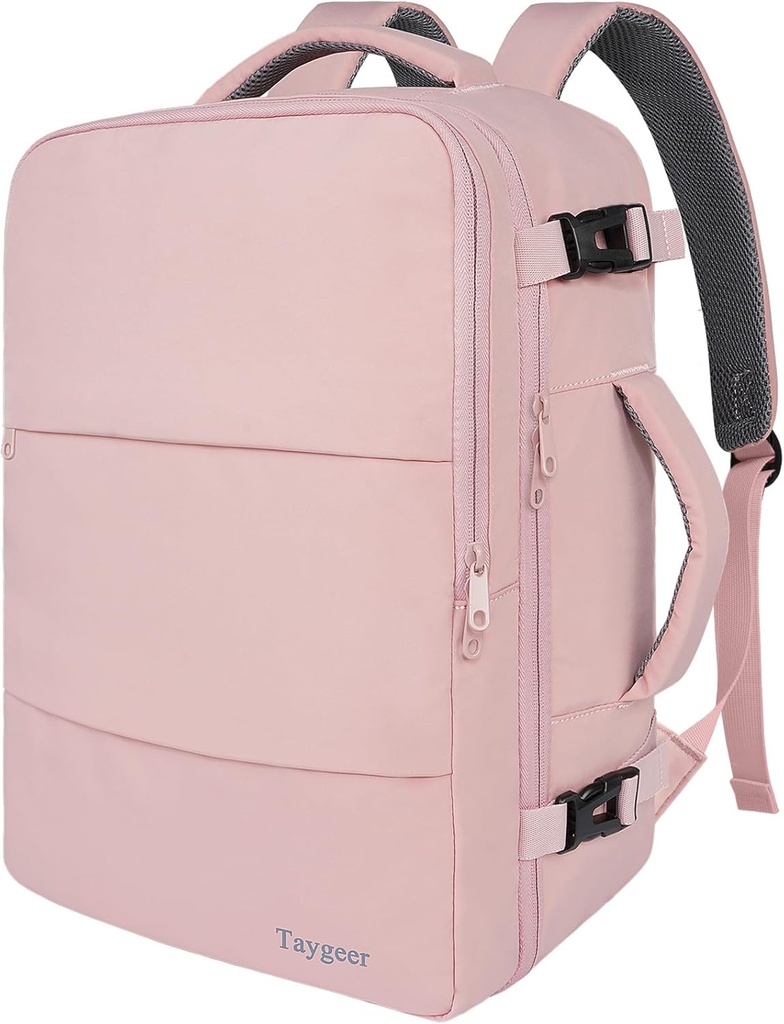 hand bag travel backpack for women carry on backpack with water bottle pocket shoe pouch tsa 15 6inch laptop mochila flight approved nurse bag casual daypack for weekender business hiking pink