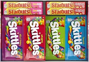 STARBURST Original & FaveRed and SKITTLES Original, Wild Berry, Sour and Tropical Chewy Candy Full Size Travel Essentials Variety Pack, 30 Count Bulk Box