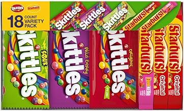 SKITTLES & Starbust Assorted Candy Variety Pack for Holidays, Gifts, Parties, Candy Assortment, 37.05 oz (18 Count) Bulk Box