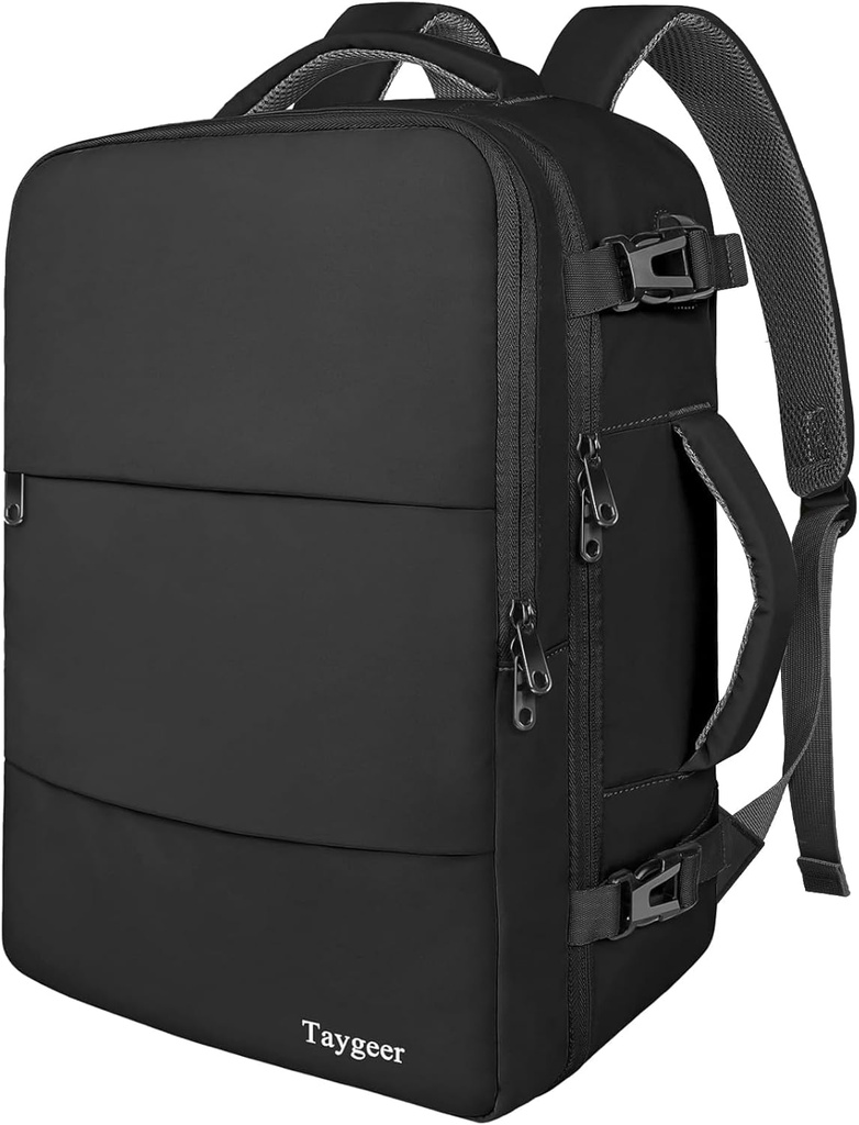 hand bag travel backpack for men women carry on backpack with shoe pouch tsa 17 3inch laptop mochila flight approved nurse bag casual daypack for weekender business hiking black