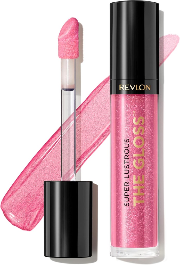 revlon super lustrous lip gloss non-sticky hydrating high shine finish 210 pinkissimo 0 13 oz