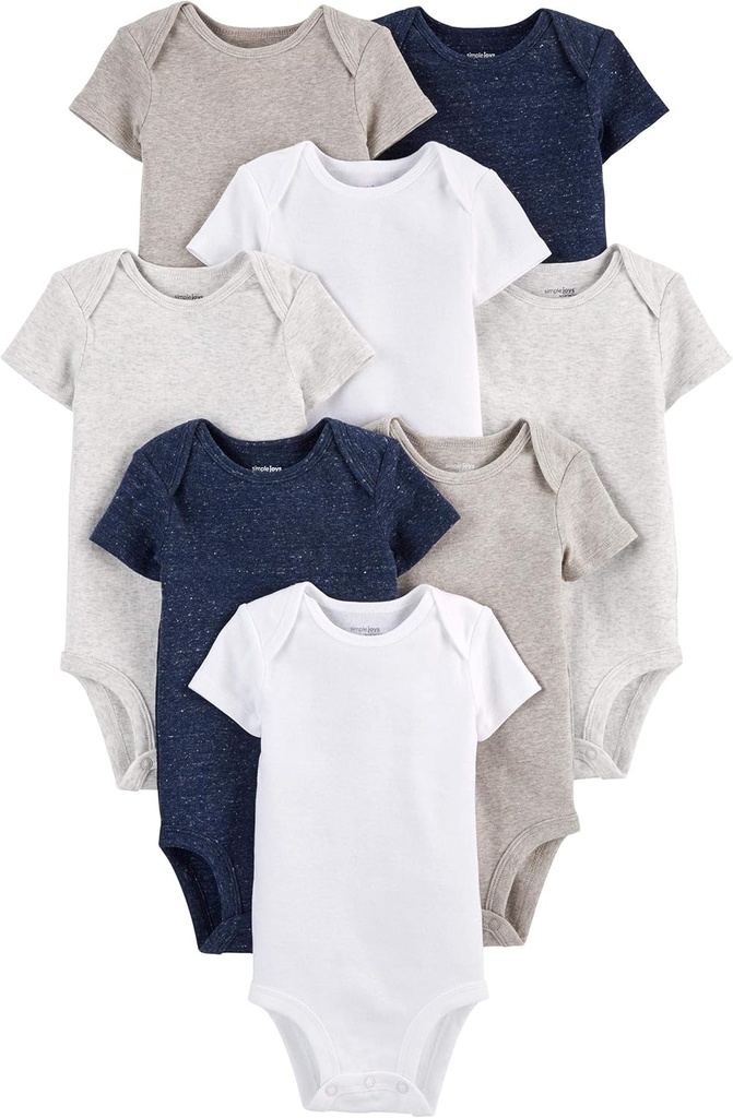 婴儿连体衣 baby 8-pack short-sleeve bodysuit