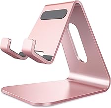 手机配件 creadream cell phone stand cradle holder aluminum desktop stand compatible with switch all smart phone iphone 15 14 13 12 pro max plus mini xr x se 8 se -rose gold