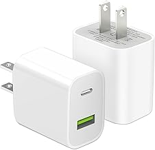 手机配件 2 pack usb c charger block dual port type c wall charger fast charging 20w power adapter cube for iphone 14 14 pro 14 pro max 14 plus 13 12 11 xs xr x ipad samsung more