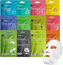 美妆 celavi essence facial sheet face mask variety set classic authentic korean moisturizing skincare 12-packs