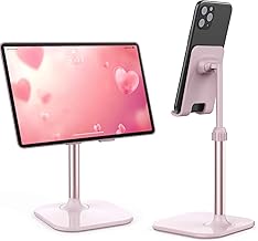 手机配件 doboli cell phone stand valentine s day gifts for teens girls boys adults women men mom wife phone stand for desk phone holder stand compatible with iphone and all mobile phones tablet pink