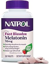 健康和生活方式 natrol褪黑激素10mg快速溶解片-草莓味200粒睡眠支持成人快速溶解褪黑激素200天供应