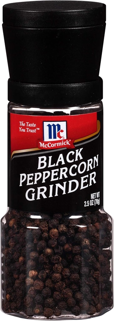 McCormick Black Peppercorn Grinder, 2.5 oz
