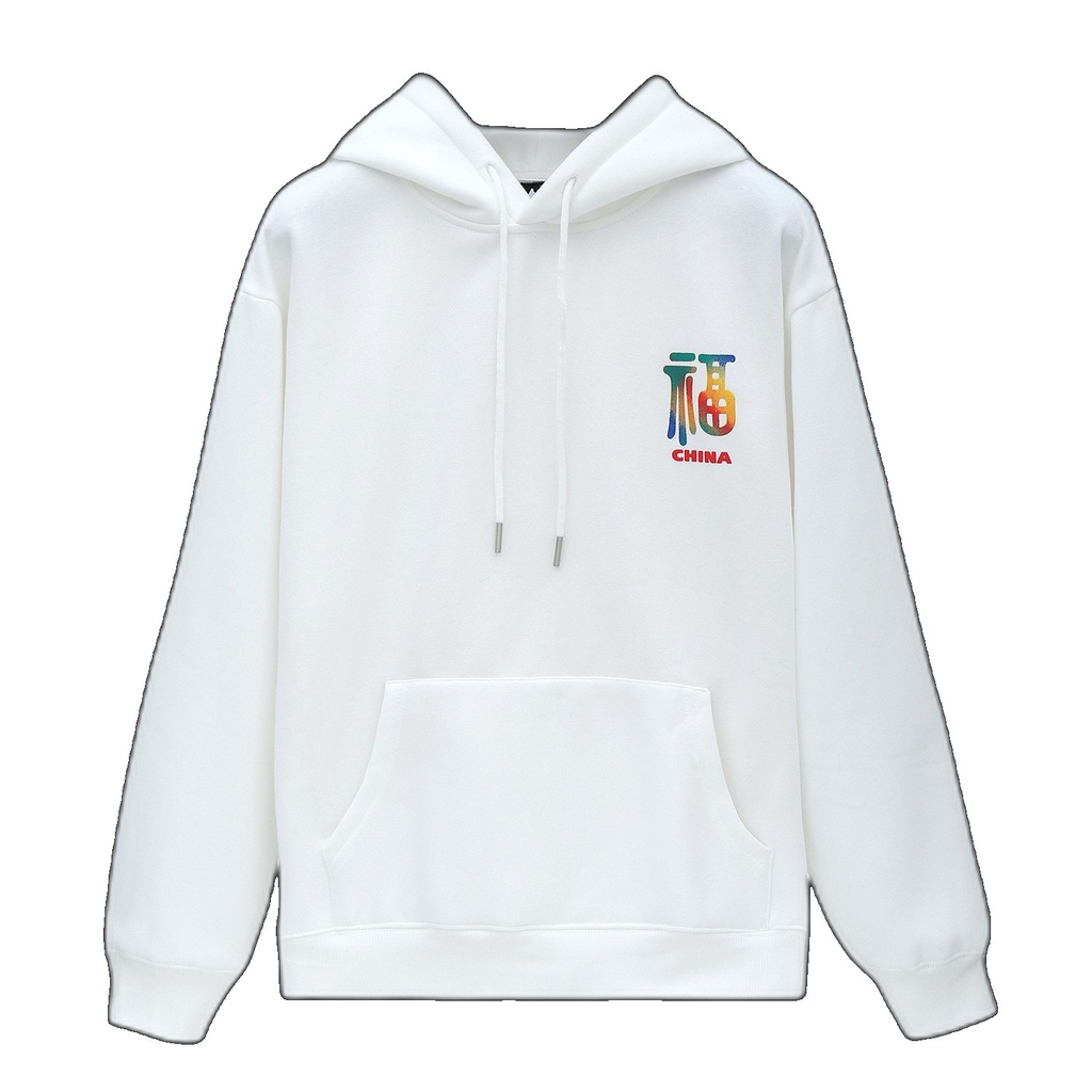 2022 New Trendy Brand Women's Hooded Sweatshirts Colorful Printed Style National Fashion Pullover Loose and Versatile Hoodies Hoodies (One Size)