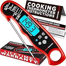 Alpha Grillers Meat Thermometer Digital - Instant Read Food Thermometer for Cooking and Grilling Stocking Stuffers for Men Gifts for Men (One Size)
