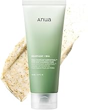 Anua Heartleaf Quercetinol Pore Deep Cleansing Foam, Face wash for Pore Refining Cleanser, Hydrating Daily Facial Cleanser For Double Cleansing, Gentle Foaming with BHA, Korean Skincare, 5.07 fl.oz. (One Size)