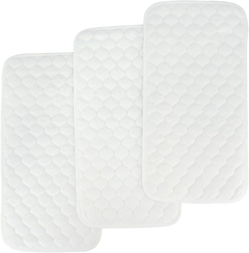 maternal and baby products bluesnail quilted thicker waterproof changing pad liners 3 count snow white 13 x 27