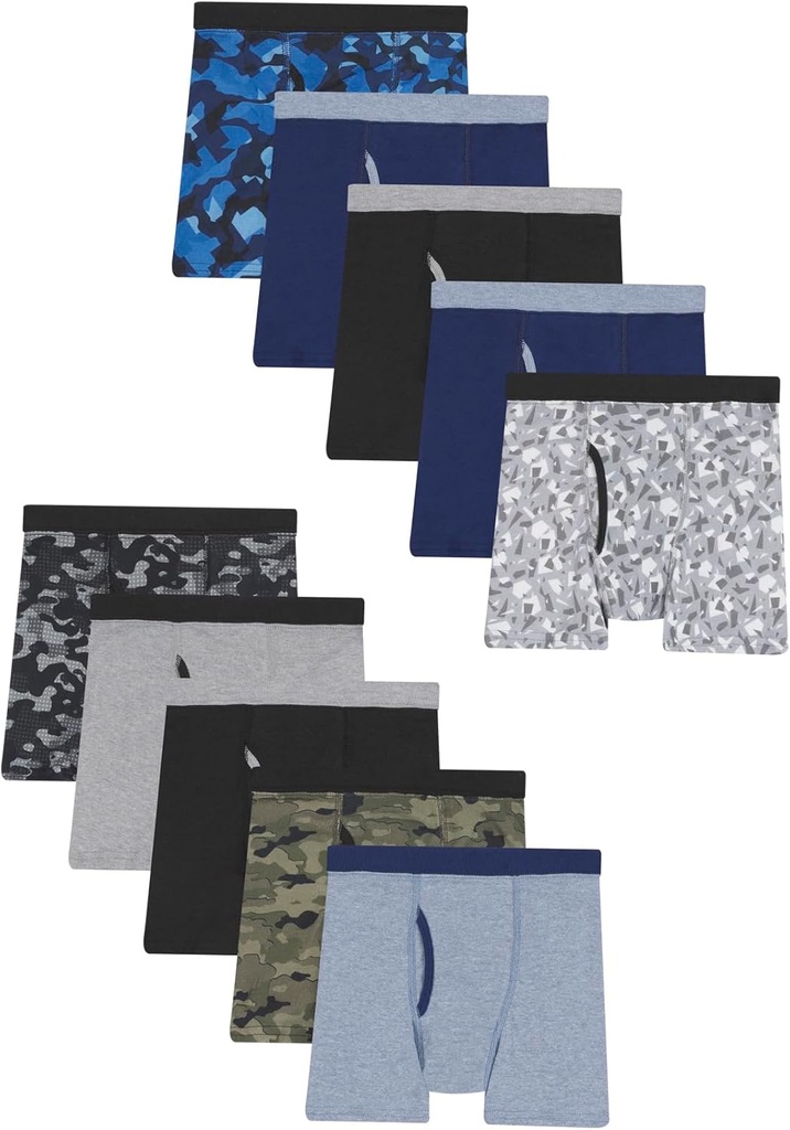 boys boxer briefs moisture-wicking underwear for boys toddlers assorted 10 or 12 pack