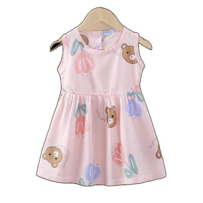 Children's clothing summer children's skirts girls cotton silk baby dresses princess wholesale sundresses clothes 22 22 (One Size)