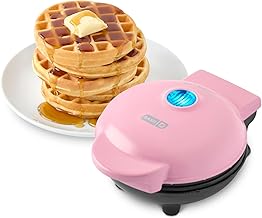 DASH Mini Maker for Individual Waffles, Hash Browns, Keto Chaffles with Easy to Clean, Non-Stick Surfaces, 4 Inch, Pink