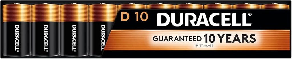 mobile power duracell coppertop d batteries 10 count 1 pack d battery with long-lasting power all-purpose alkaline battery for household and office devices
