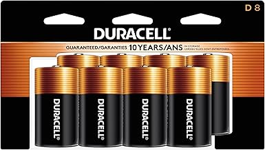mobile power duracell coppertop d batteries 8 count pack of 1 d battery with long-lasting power all-purpose alkaline battery for household and office devices (One Size)
