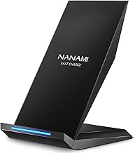 Fast Wireless Charger, NANAMI Qi Certified Wireless Charging Stand Compatible iPhone 17/17 Air/16/15/15 Pro/15 Plus/15 Pro Max/14/13/12, for Samsung Galaxy S25/S24/S23/S22/S21 and Qi-Enabled Phone (One Size)