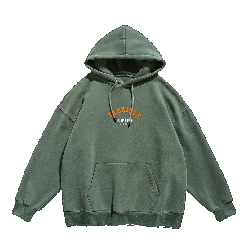 Hanlu Japanese men's trendy brand hooded sweater 2023 autumn new loose American couple hoodie coat q q (One Size)