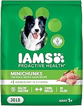 IAMS Proactive Health Adult Minichunks Dry Dog Food Chicken & Whole Grain Recipe, 30 lb. Bag (One Size)