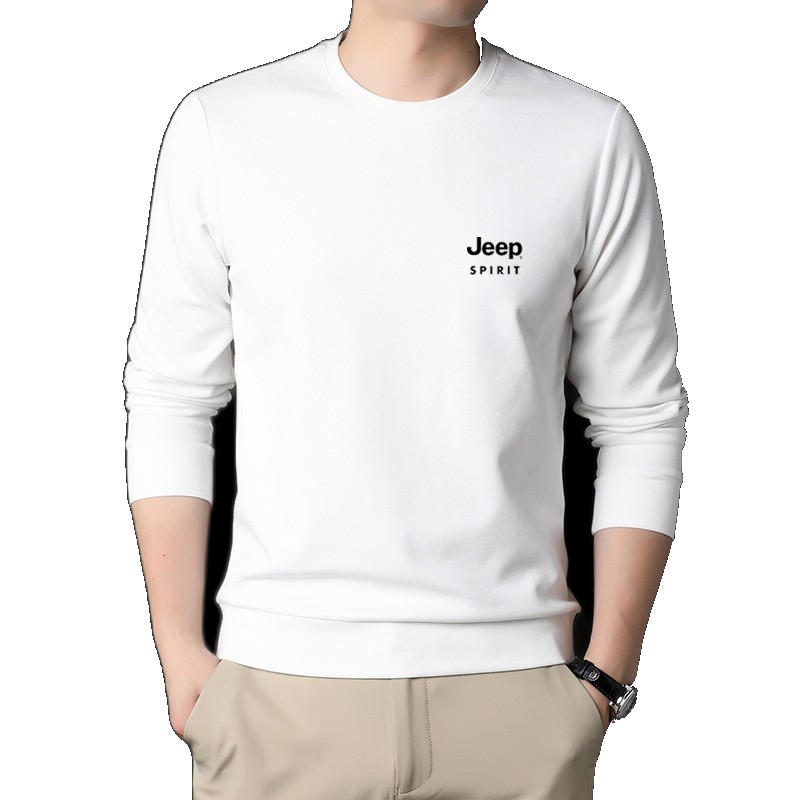 JEEPSPIRIT spring and autumn new sweatshirt men's large size bottoming shirt casual loose long-sleeved T-shirt 7169 7169 (One Size)