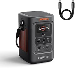 mobile power jackery explorer 240d power bank 80 000mah lifepo4 battery portable power station 200w dc output 1-hour fast charging compact for outdoor camping travel emergencies (One Size)