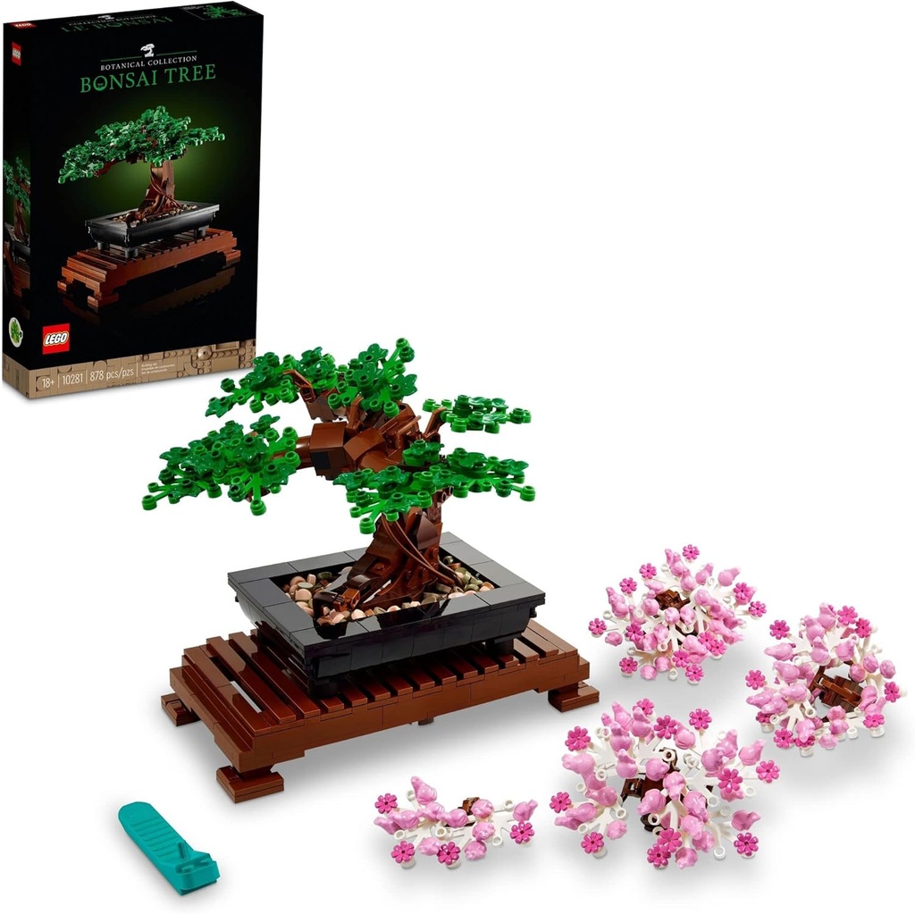 home decoration lego botanicals bonsai tree building set - artificial bonsai tree plants for home decor adults ages 18 - faux fake plants for table desk office - birthday gift for men women - 10281 (One Size)