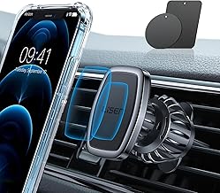 LISEN Magnetic Phone Holder for Car, Car Phone Holder Magnetic with Upgraded Clip & Ultra 6 Strong Magnets, Magnetic Car Phone Mount Magnet for Car Automobile Cradles, Soporte de Telefono para carro (One Size)