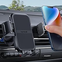 Lamicall 2026 Wider Clamp & Metal Hook Car Phone Holder Vent [Thick Cases Friendly] Phone Holders for Your Car Mount Gfts Hands Free Accessories for Women Men for iPhone 16 Pro Max MoM Interior Sets (One Size)