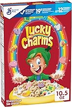 Lucky Charms Gluten Free Cereal with Marshmallows, Kids Breakfast Cereal, Made with Whole Grain, 10.5 oz (One Size)
