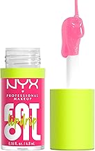 NYX PROFESSIONAL MAKEUP Fat Oil Lip Drip, Moisturizing Lip Oil Gloss, Vegan Tinted Formula, Up to 12 HR Hydration - Missed Call (Sheer Pink) (One Size)