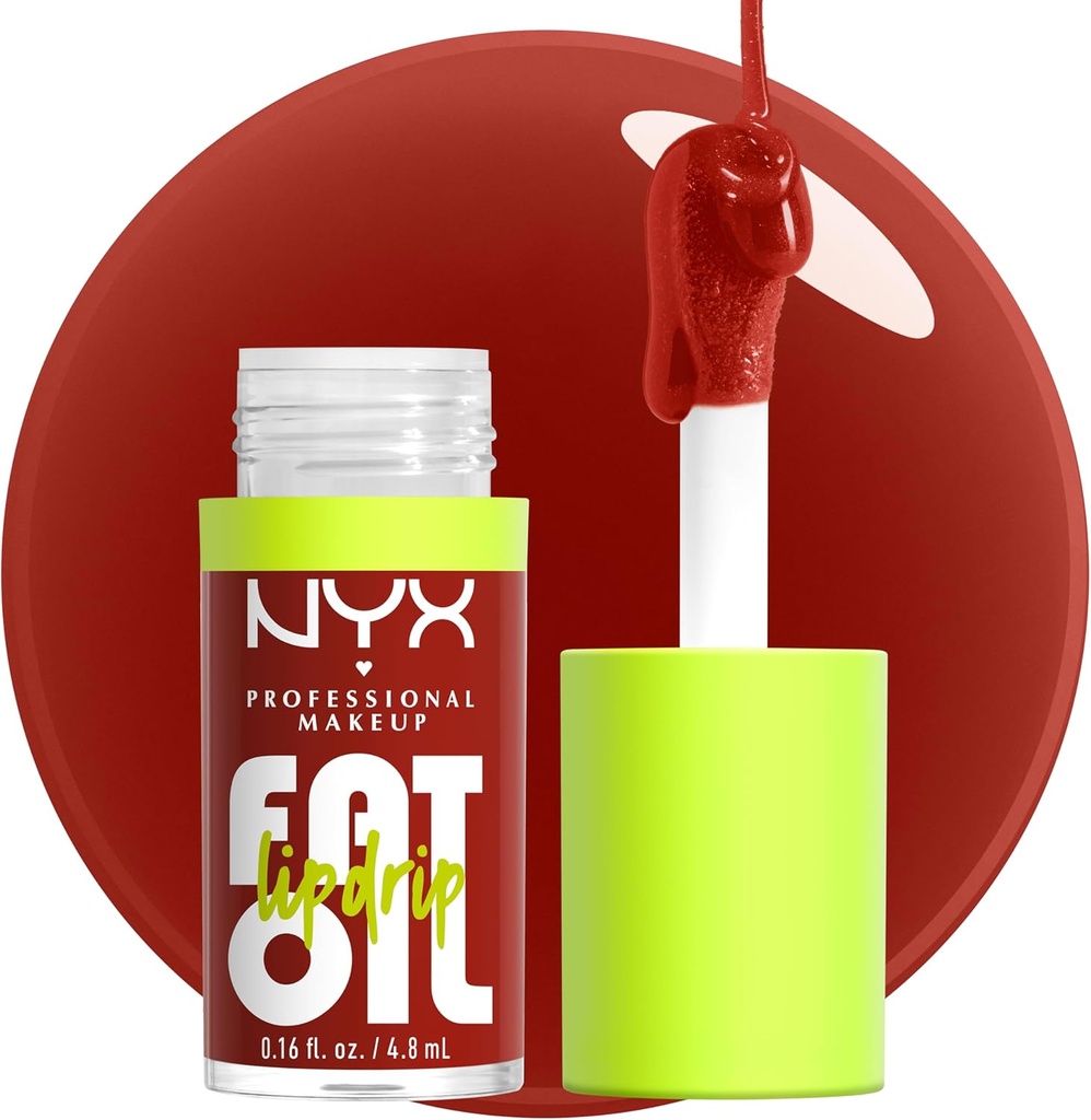 NYX PROFESSIONAL MAKEUP Fat Oil Lip Drip, Moisturizing, Shiny and Vegan Tinted Lip Gloss - Losin Cone-trol (Neutral Nude) (One Size)