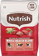 休闲食品 宠物拾便袋 nutrish dry dog food real beef pea brown rice recipe whole health blend for adult dogs 40 lb bag packaging may vary rachael ray (One Size)