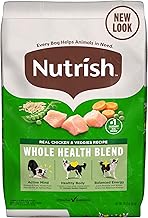 Nutrish Real Chicken & Veggies Recipe Whole Health Blend Dry Dog Food, 14 lb. Bag, Packaging May Vary (Rachael Ray) (One Size)